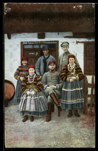 AK Soldaten werden in polnischen Bauernhäusern einquartiert