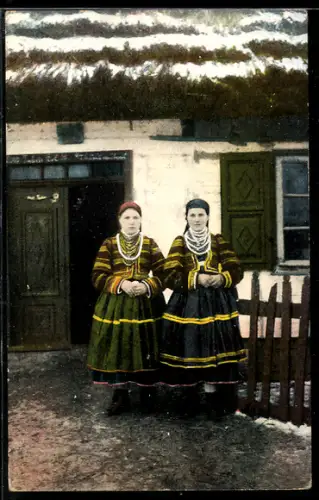 AK Wojna Rosyjsko-Niemiecka, russische Bauernmädchen in Tracht