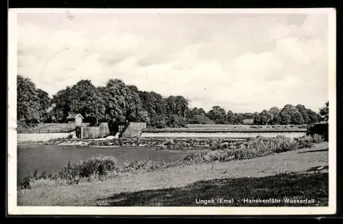 AK Lingen /Ems, Hanekenfähr-Wasserfall