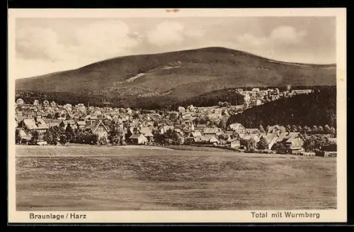 AK Braunlage /Harz, Total mit Wurmberg