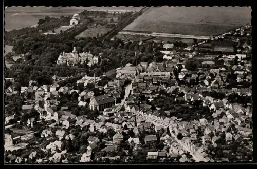 AK Bückeburg, Fliegeraufnahme des Ortes