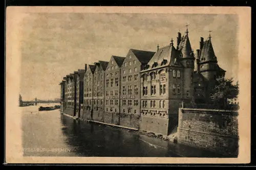 AK Bremen, Weserburg, Kaffeerösterei Schilling