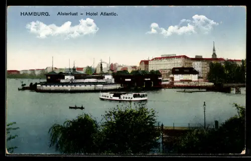 AK Hamburg-St.Georg, Alsterlust, Hotel Atlantic