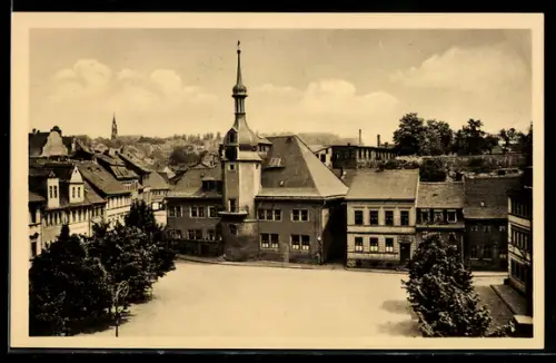 AK Apolda, Markt, Rathaus
