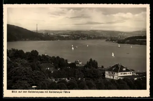 AK Essen /Ruhr, Baldeneysee, Baldeneyer Fähre, Seegaststätte H. Kleinheidt, Inh. J. Peters