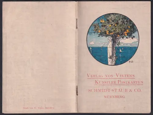 AK-Katalog Nürnberg, Verlag von Velten`s Künstler-Postkarten, Schmidt-Staub & Co.