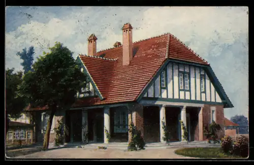 AK Cadinen, Villa in der Aussenansicht