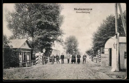 AK Skalmierzyce, Blick auf den Grenzübergang