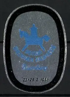 Reklamemarke Nürnberg, Spielwarenmesse 1958, Reiterfigur