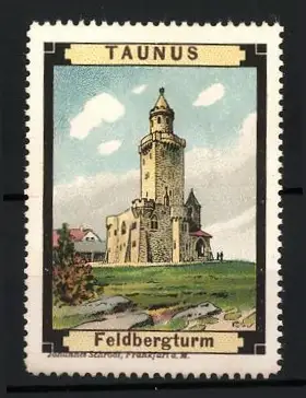 Reklamemarke Taunus, Feldbergturm, Turm im Grünen