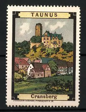 Reklamemarke Taunus, Cransberg, Burgansicht