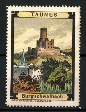 Reklamemarke Taunus, Burgschwalbach, Burgruine