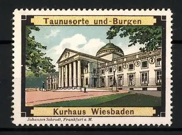 Reklamemarke Wiesbaden, Kurhaus Wiesbaden, Aussenansicht