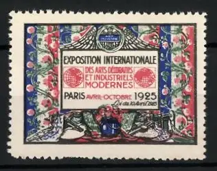Reklamemarke Paris, Exposition Internationale des Arts décoratifs 1925, Kunst und Industrie