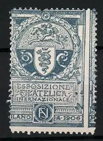 Reklamemarke Mailand, Esposizione Filatelica Internazionale 1906, Wappen mit Schlange