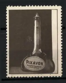 Reklamemarke Pixavon, Haarpflegemittel, Flasche