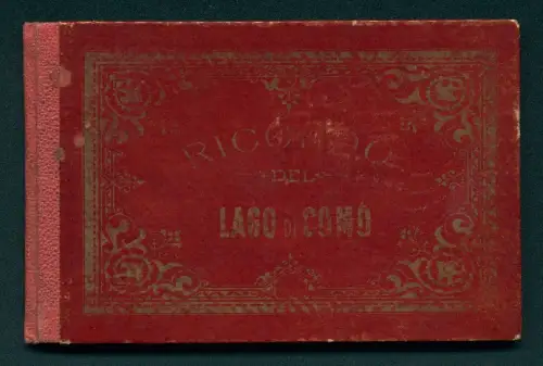 Leporello-Album Como mit 14 Lithographie-Ansichten, Cattedrale, Monumento a Volta, Torno, Bellagio, Menaggio, Tremezzina