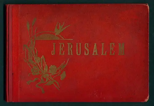 Leporello-Album Jerusalem mit 22 Lichtdruck-Ansichten, Grabeskirche, Ecce-Homo-Bogen, Omarmoschee, Klagemauer, Jaffa