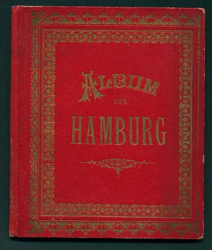 Leporello-Album Hamburg mit 18 Lithographie-Ansichten, Hamburger Hof, Alsterpavillon, Sandthorquai, Kehrwiederfleeth