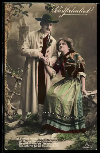 Foto-AK Photochemie Berlin Nr.: 6886-3: Und unsre Frauen..., Westfalenlied