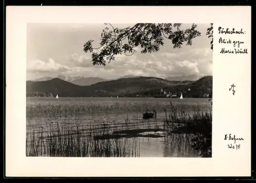 Foto-AK Adalbert Defner: Pörtschach, Blick gegen Maria Wörth