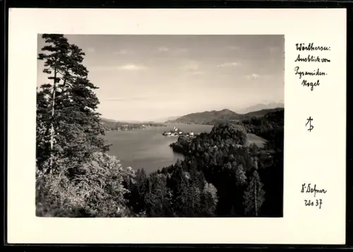 Foto-AK Adalbert Defner: Wörthersee, Ausblick vom Pyramiden-Kogel