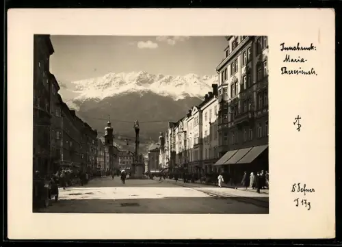 Foto-AK Adalbert Defner: Innsbruck, Die Maria-Theresienstrasse
