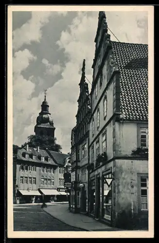 AK Bad Salzuflen, Strassenpartie in der Altstadt