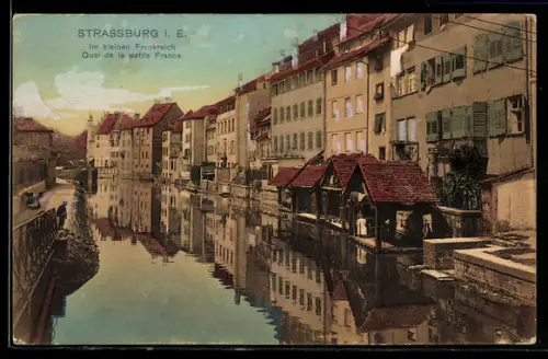AK Strassburg i. E., Quai de la petite France