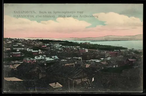AK Habarovsk /Ost-Sibirien, Blick auf den Artillerieberg