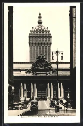 AK New York, NY, Entrance of Grand central Station, Bahnhof
