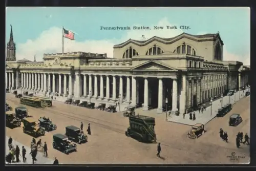 AK New York, NY, Pennsylvania Station, Bahnhof