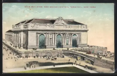 AK New York, NY, Grand Central Station, Main Building, Bahnhof