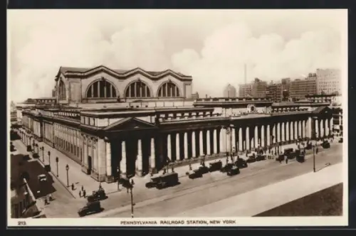 AK New York, NY, Pennsylvania Railroad Station, Bahnhof