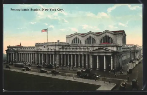 AK New York, NY, Pennsylvania Station, Bahnhof