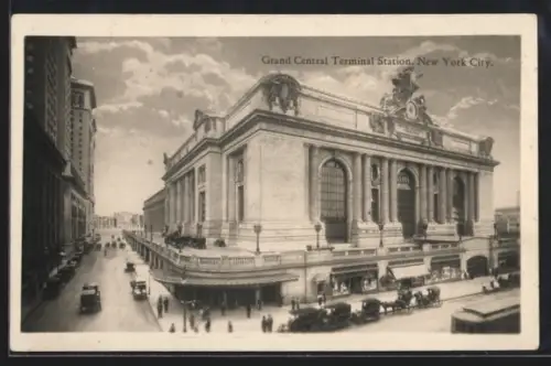 AK New York, NY, View of Grand Central Terminal Station, Bahnhof