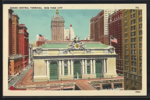 AK New York, NY, View of Grand Central Station, Bahnhof