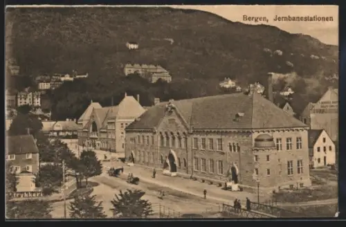 AK Bergen, Jernbanestationen, Bahnhof