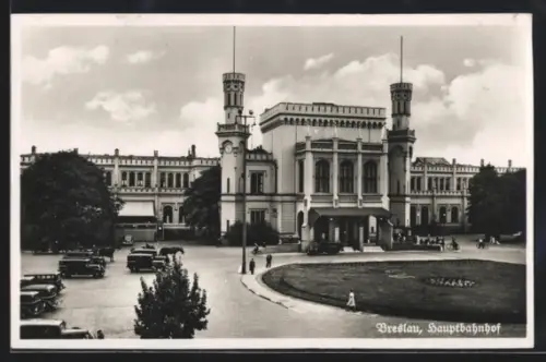 AK Breslau, Blick auf den Hauptbahnhof