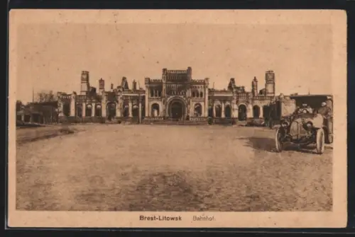 AK Brest-Litowsk, Partie am Bahnhof