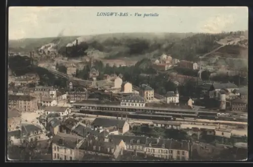 AK Longwy-Bas, Vue partielle, La Gare, Bahnhof