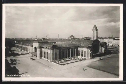 AK Helsinki, Blick auf den Bahnhof