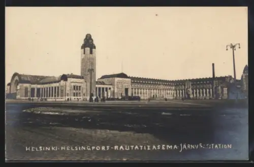 Foto-AK Helsinki, Rautatieasema, Bahnhof