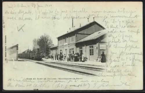 AK Mourmelon-le-Petit, Gare du Camp de Chalons