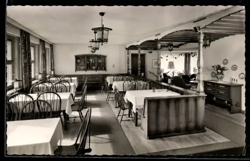 AK Todtnau /Schwarzwald, Hotel Waldeck, Speisesaal, Bes. G. Martin-Bernauer