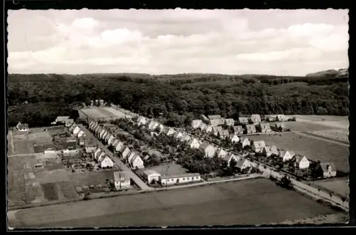 AK Holzhausen /Reinhardswald, Hombergsbergsiedlung und Schullandheim, Fliegeraufnahme