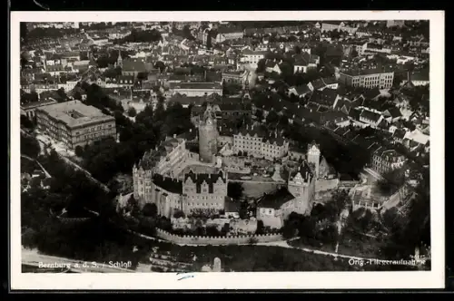 AK Bernburg a. d. Saale, Schloss vom Flugzeug aus