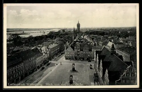 AK Wittenberg, Teilansicht von der Stadtkirche