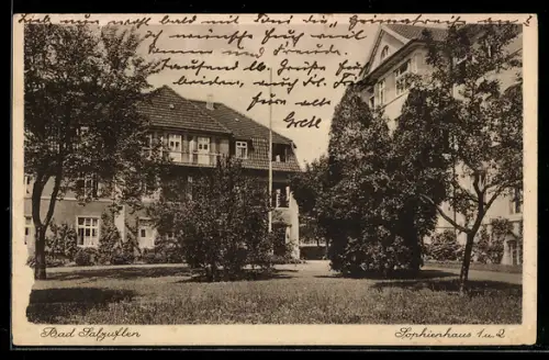 AK Bad Salzuflen, Sophienhaus 1 u. 2, mit Anlage