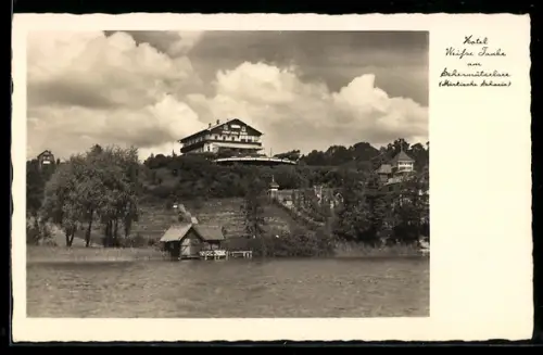 AK Schermützelsee /Märkische Schweiz, Hotel Weisse Taube